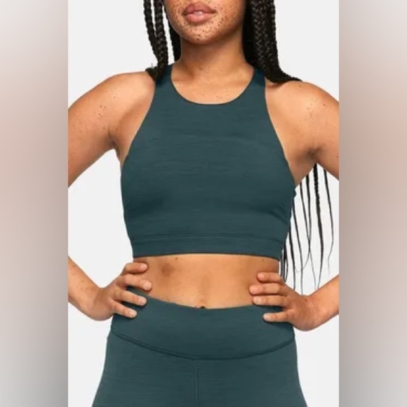 Outdoor Voices | Green Criss Cross Strap Sports Bra Size XS Yoga Workout Running - Picture 1 of 8